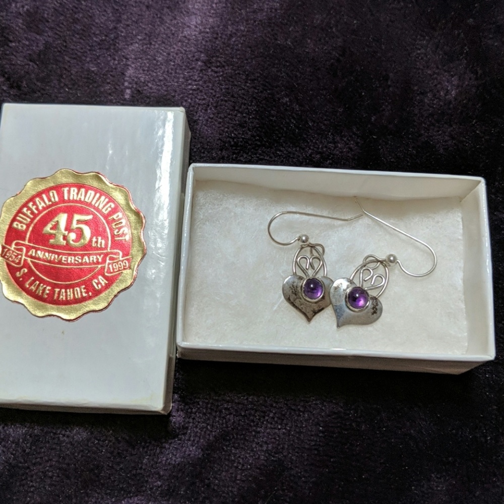 Sterling and amethyst earrings new